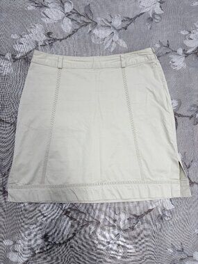 Callaway Golf Skort Women’s 8 Cream Stretch Cotton Built In Shorts